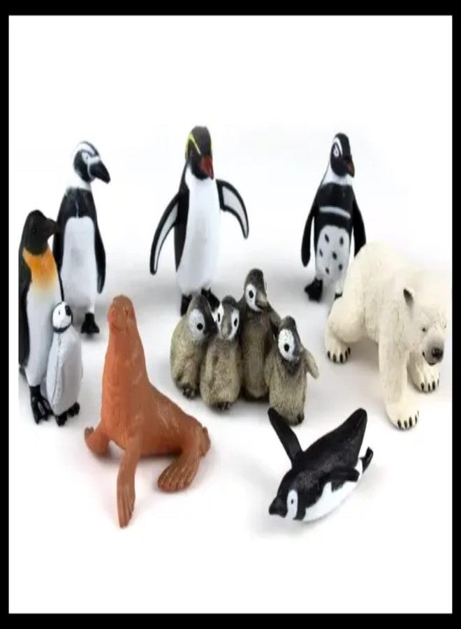 DIMAZO Small Kids Sea & Wild Animal Toys Sets for Fun, Educational, Spark Imagination and Learning (Multi Choice Sets) (Penguins) 9pcs - Image 2